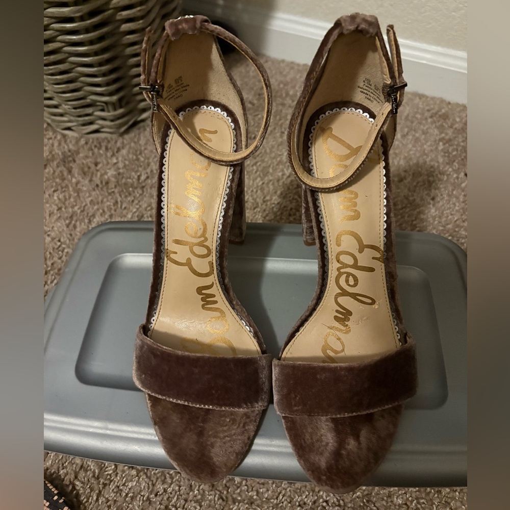 Sam Edelman Velvet Brown Heels